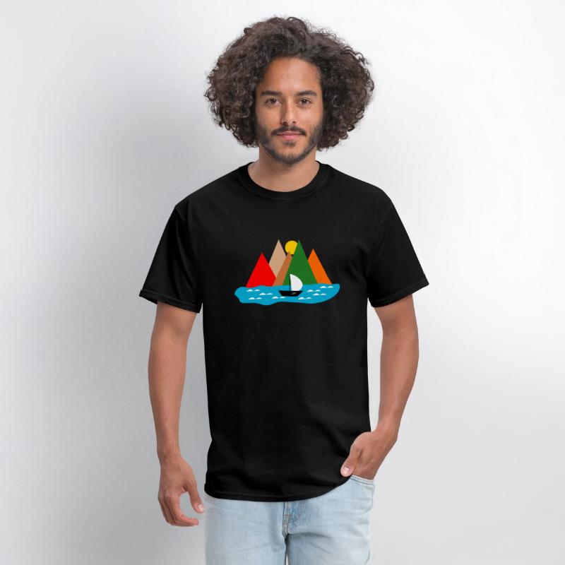 Black Sailing Boat Scape