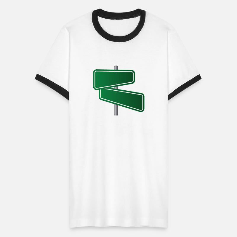 blank green road sign