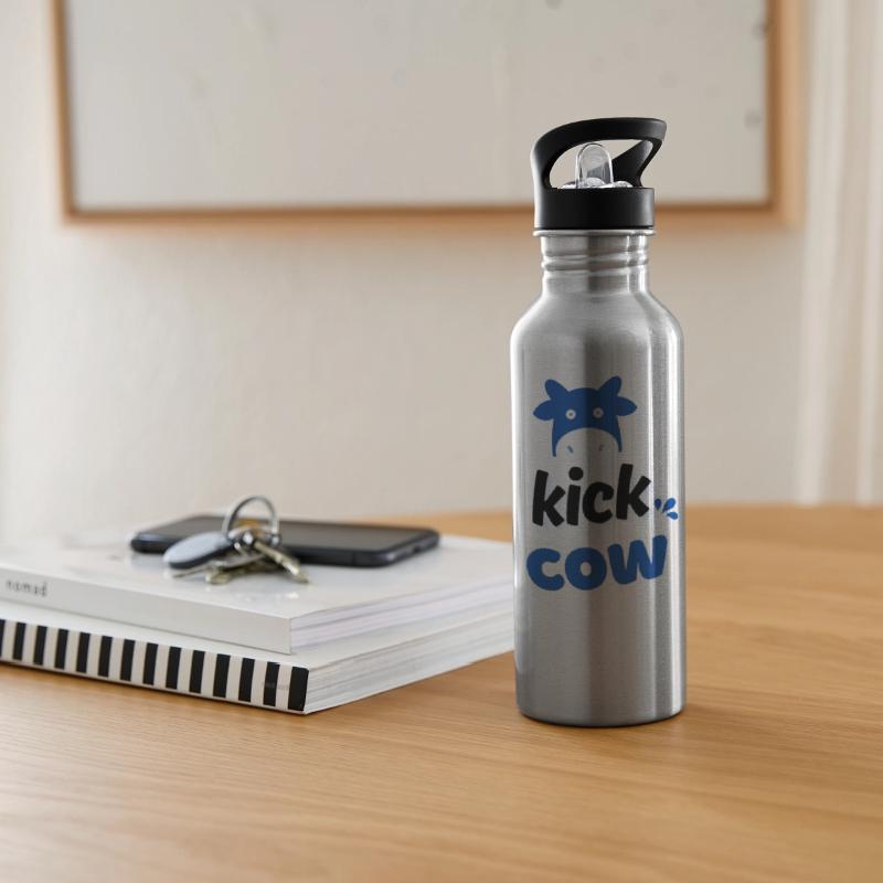 Blue and White Cute Modern Milk Illustrative