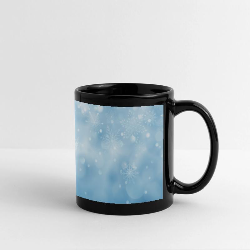 Blue Bokeh Christmas Snowflakes