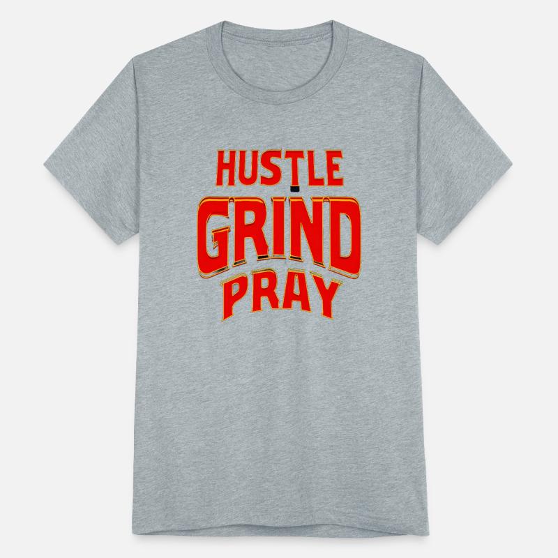 Bold Typography Design of HUSTLE GRIND PRAY