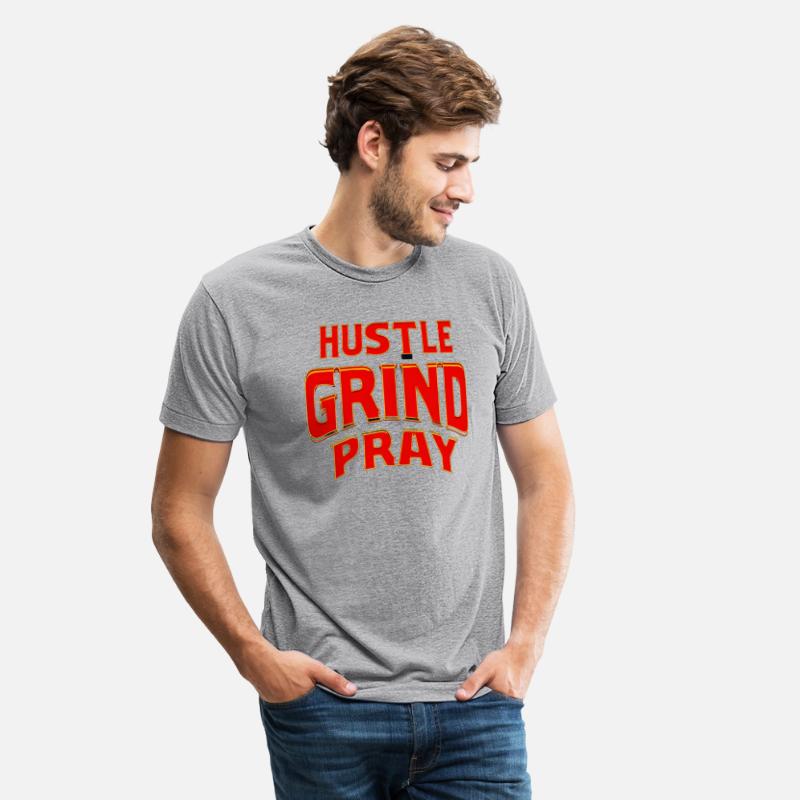 Bold Typography Design of HUSTLE GRIND PRAY
