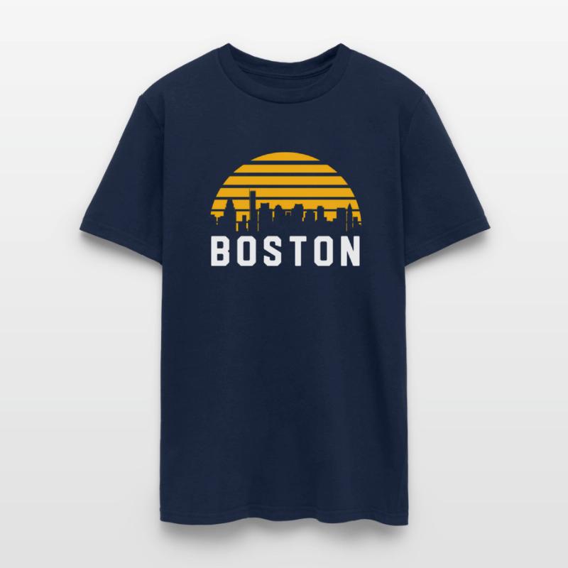 Boston Massachusetts Cityscape Yellow