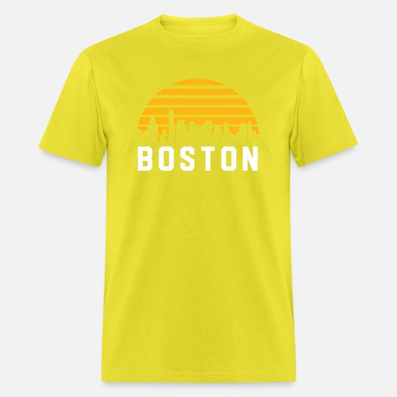 Boston Massachusetts Cityscape Yellow