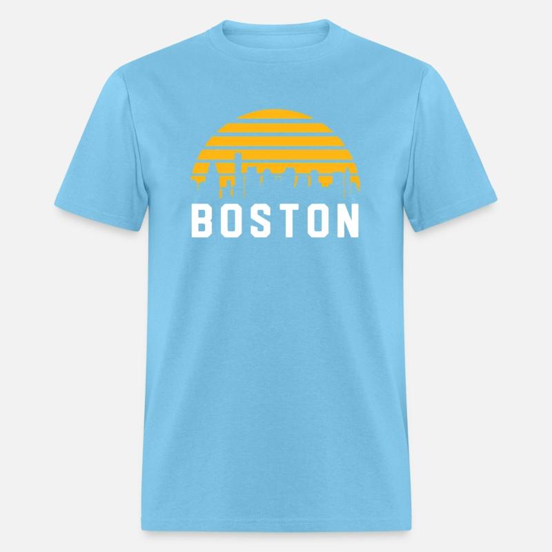 Boston Massachusetts Cityscape Yellow