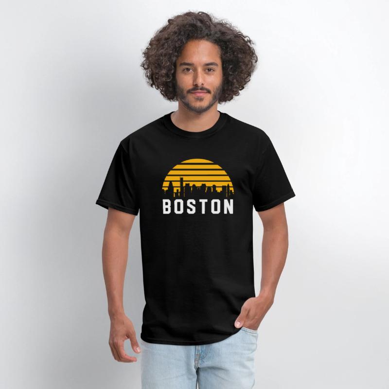 Boston Massachusetts Cityscape Yellow