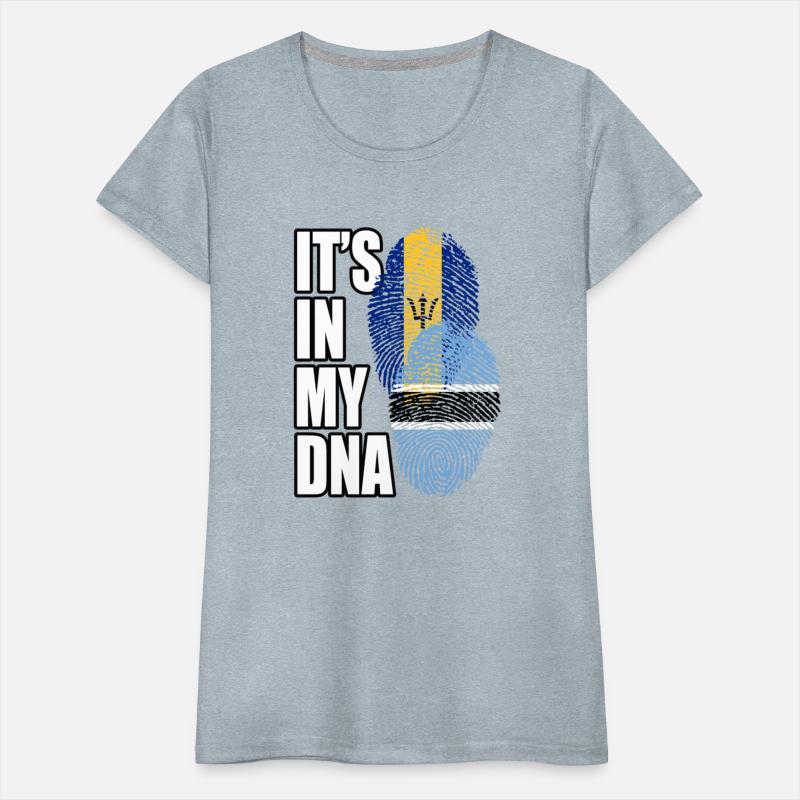 Botswana And Barbadian Mix Heritage DNA Flag