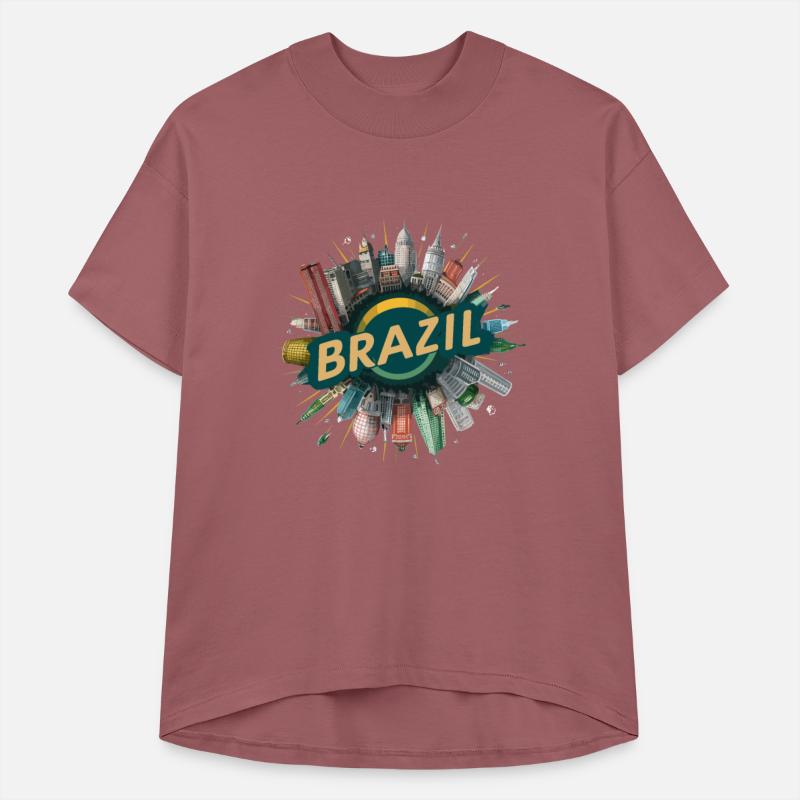 Brazil Cityscape with Artistic Skyline Splash