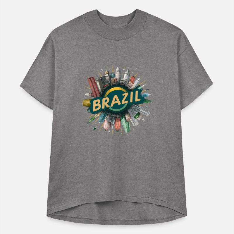 Brazil Cityscape with Artistic Skyline Splash