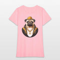 Brutal pug gangster with gold chain T shirt design