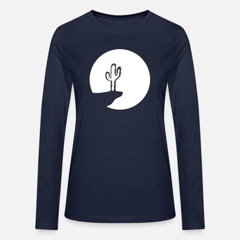 Cactus Moon Evening Mountain Cliff Night Round Sun