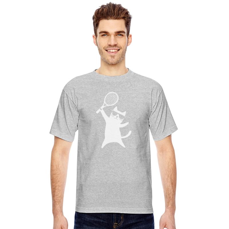 Cat Wearing Sunglasses with Tennis Racket