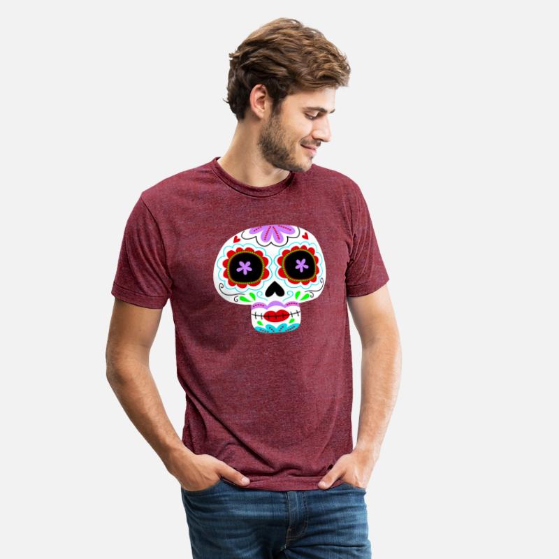 Catrina Skull Red Flowers