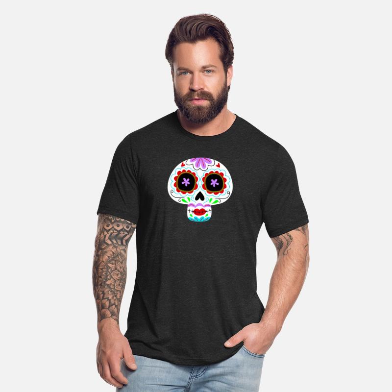 Catrina Skull Red Flowers
