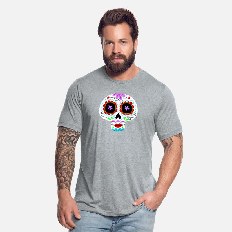 Catrina Skull Red Flowers