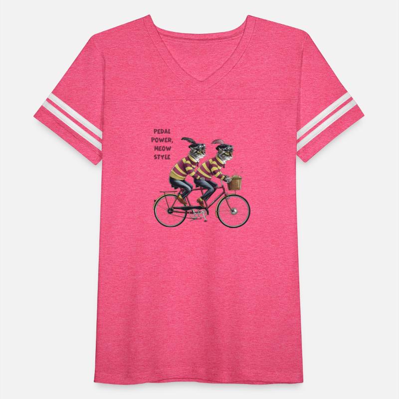 cats bike tshirt gift Pedal power meow style