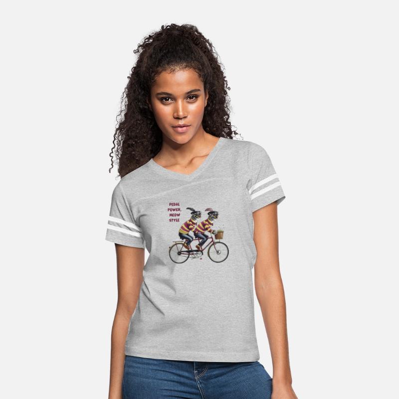 cats bike tshirt gift Pedal power meow style