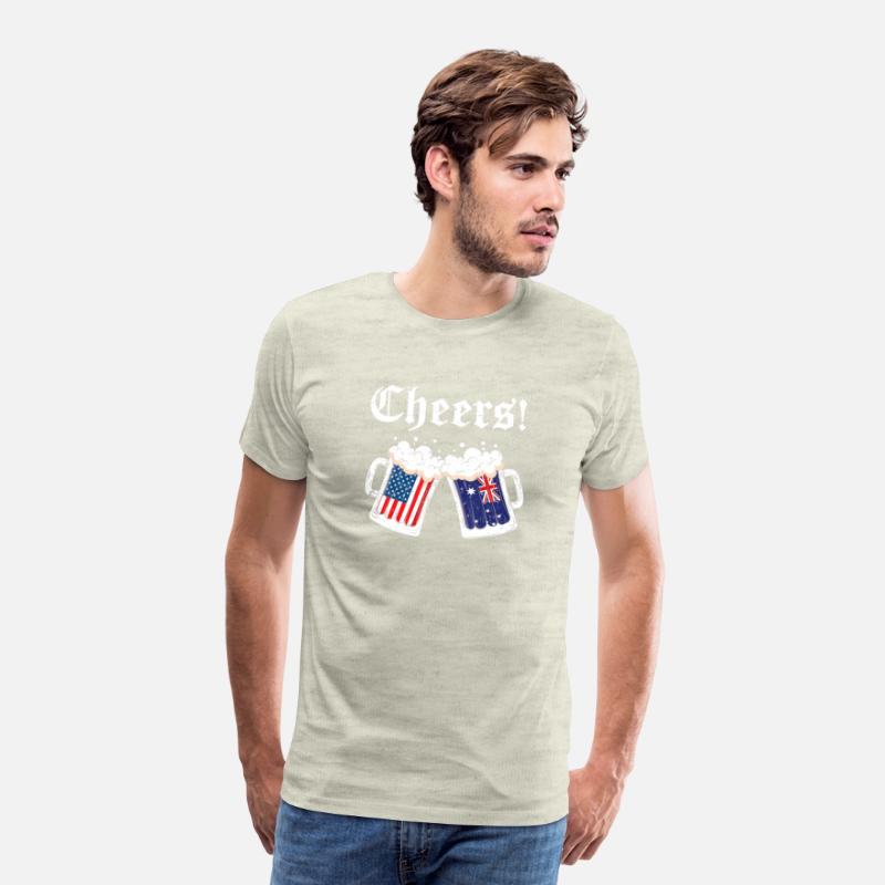 Cheers Shirt Australian American Flag Beer Mug Ch