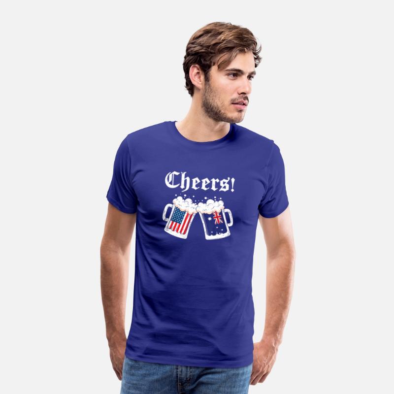 Cheers Shirt Australian American Flag Beer Mug Ch
