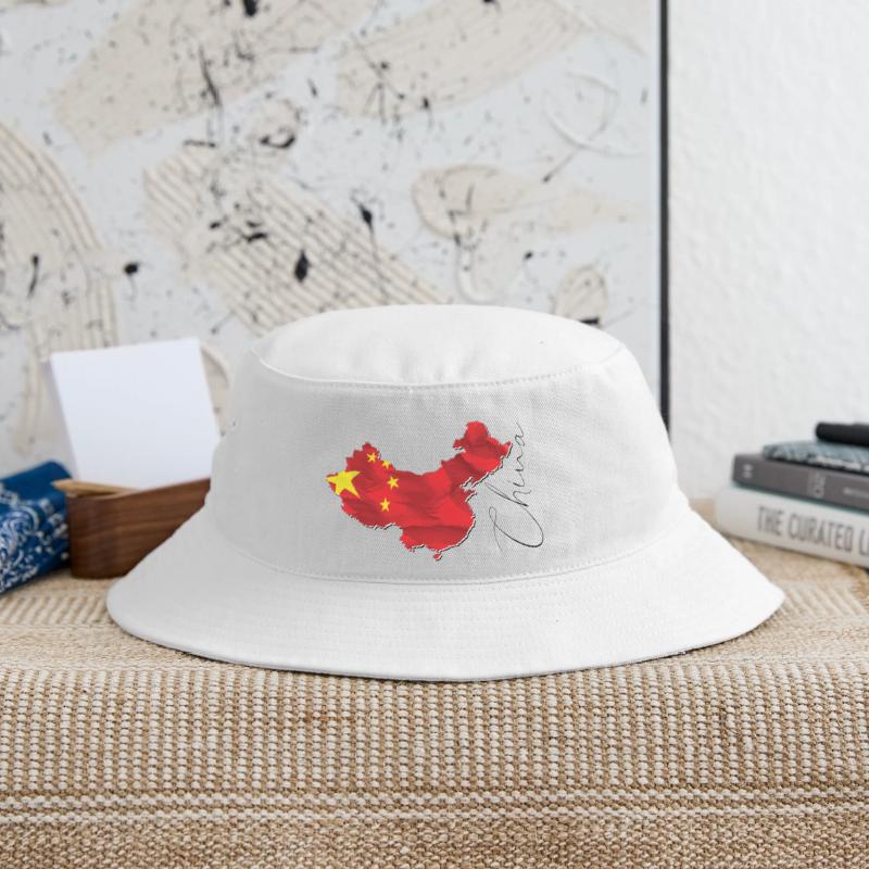 China Flag in China Map EN