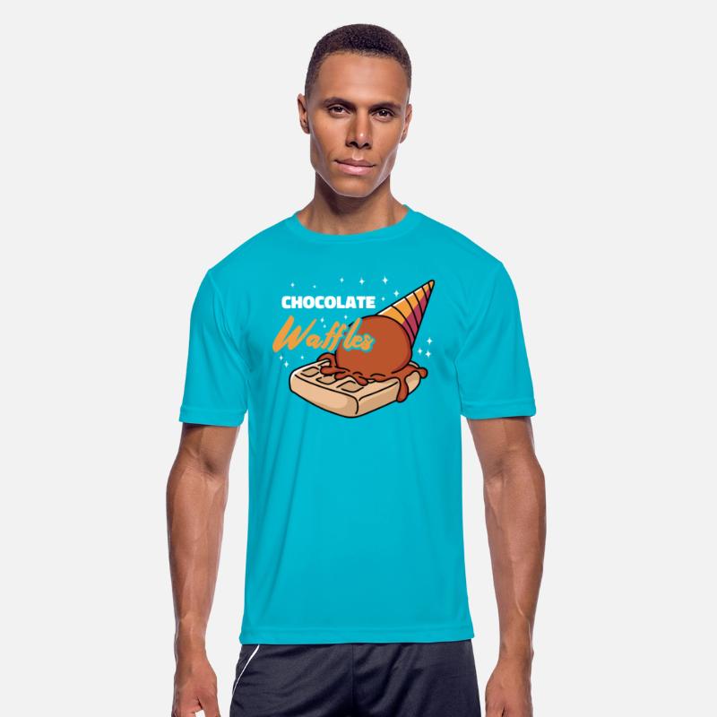 Chocolate Waffles Syrup Breakfast Waffles