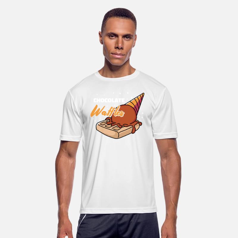 Chocolate Waffles Syrup Breakfast Waffles