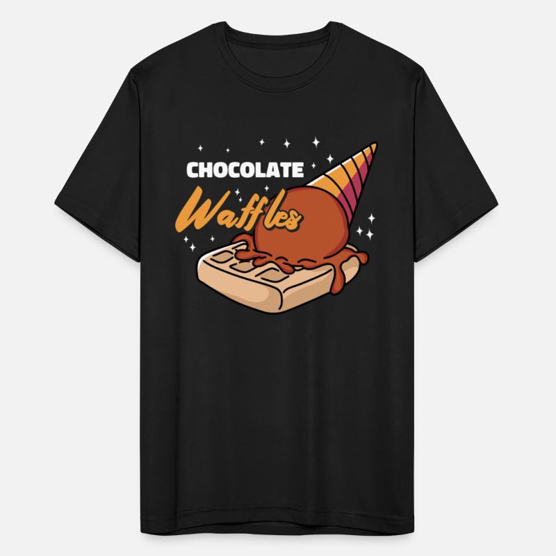 Chocolate Waffles Syrup Breakfast Waffles