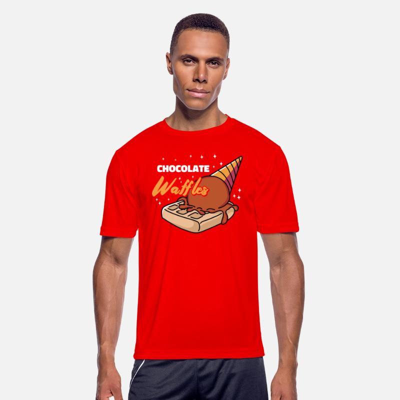 Chocolate Waffles Syrup Breakfast Waffles