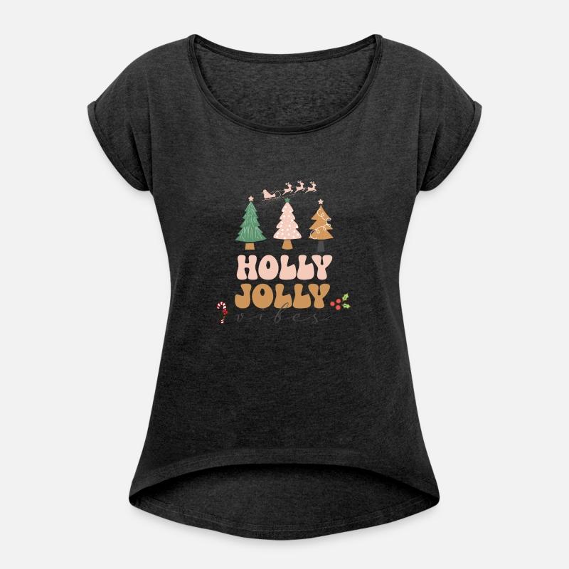 Christmas Holly Jolly Vibes Happy Holidays Design