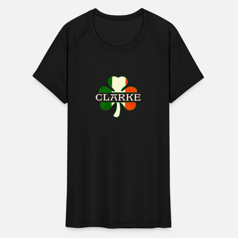 Clarke Irish Surname Ireland Flag Shamrock