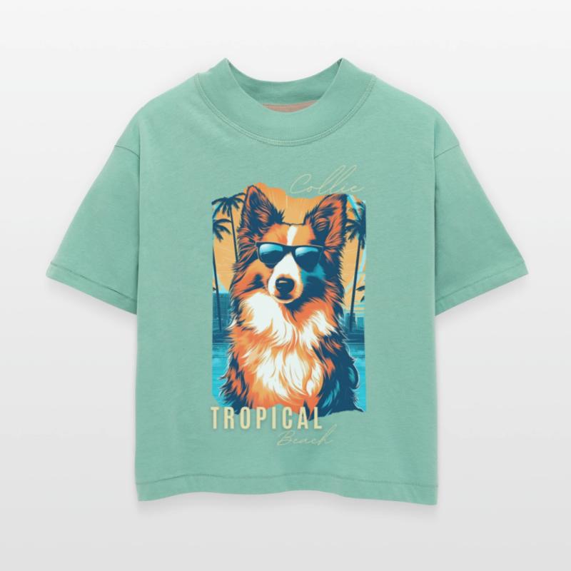 Collie with sunglasses