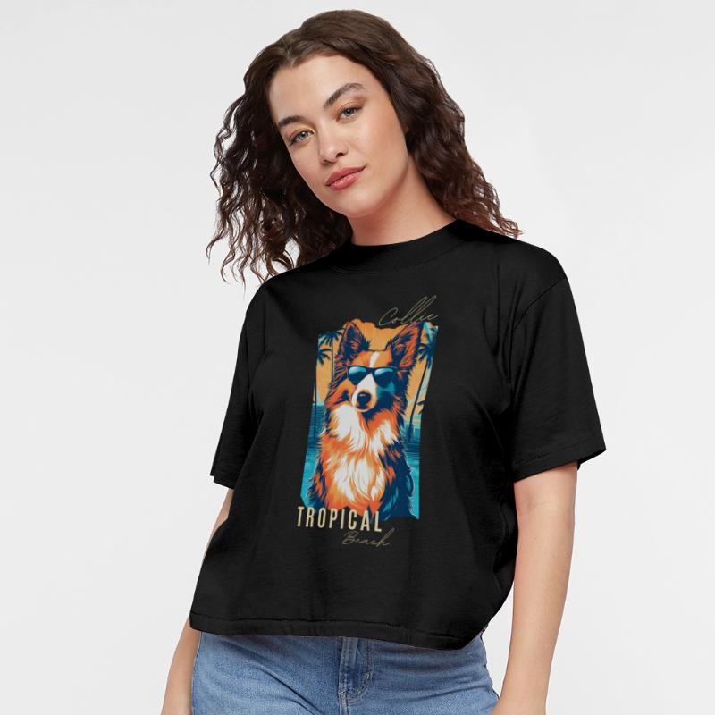 Collie with sunglasses