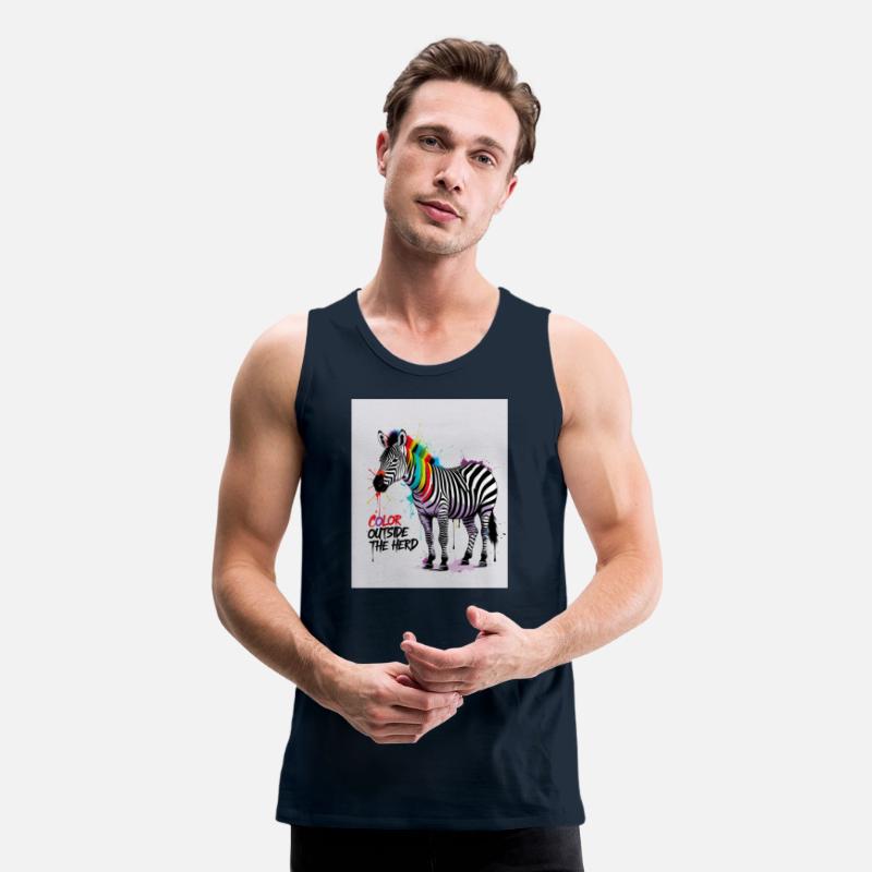 Color Outside the Herd – Graffiti Zebra T-Shirt