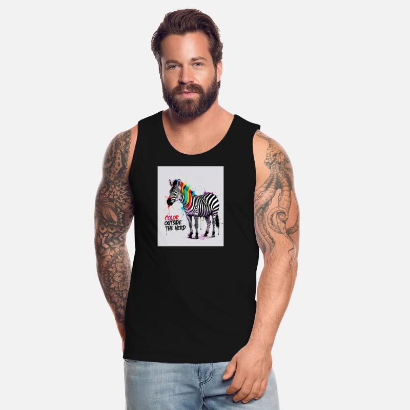Color Outside the Herd – Graffiti Zebra T-Shirt