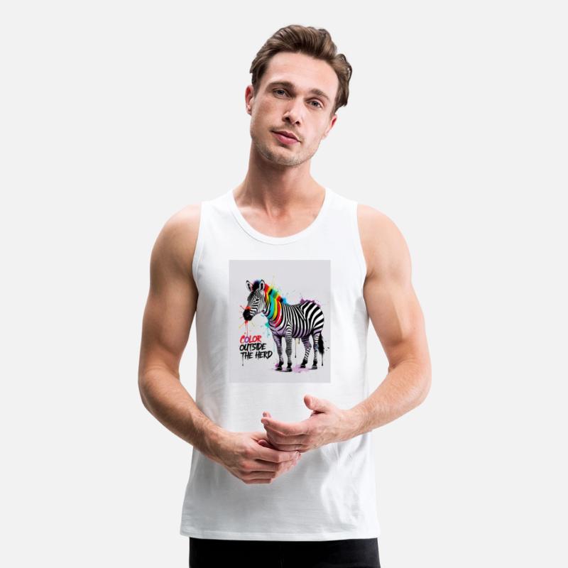 Color Outside the Herd – Graffiti Zebra T-Shirt