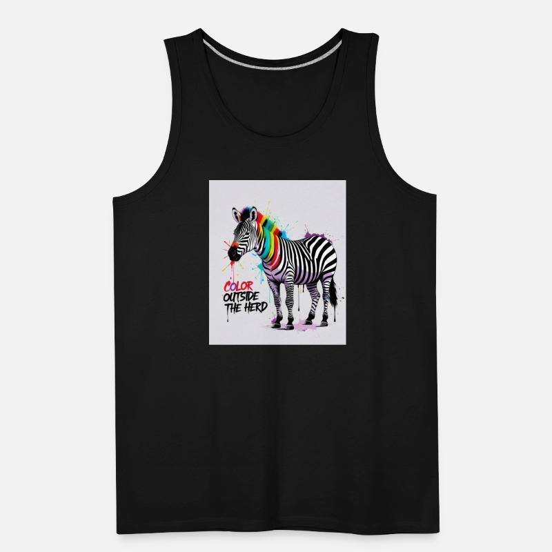 Color Outside the Herd – Graffiti Zebra T-Shirt