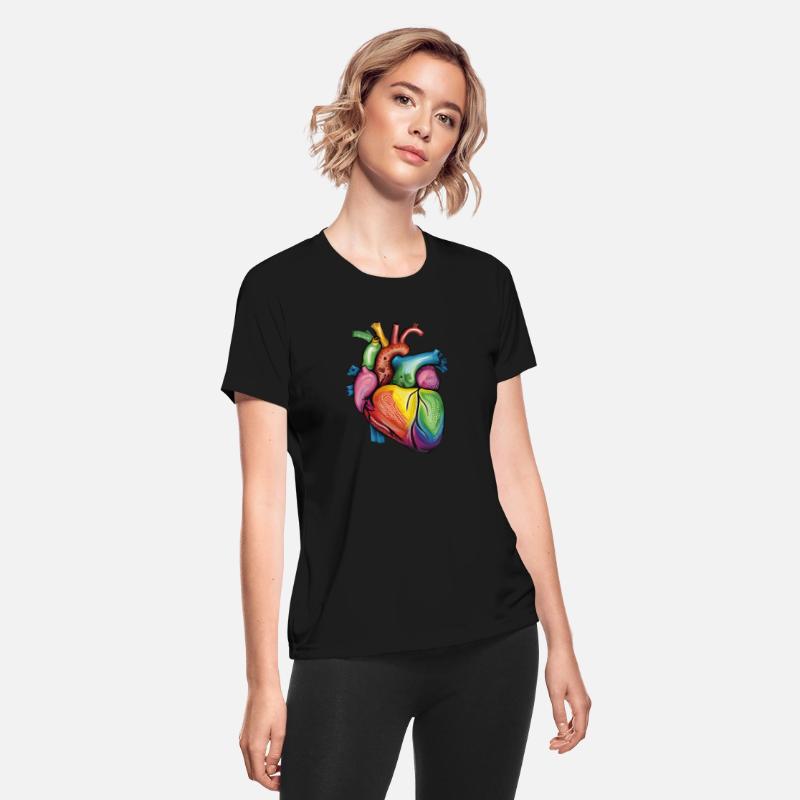 Colored Anatomical Heart Cardiologis on Women's