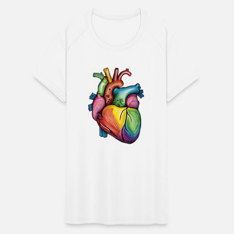 Colored Anatomical Heart Cardiologis on Women's