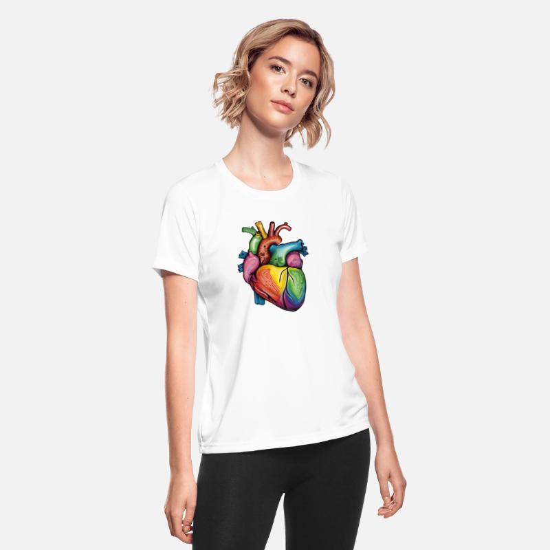 Colored Anatomical Heart Cardiologis on Women's