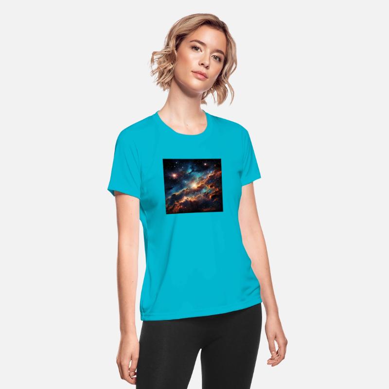 Colorful Nebula Art Space Waves