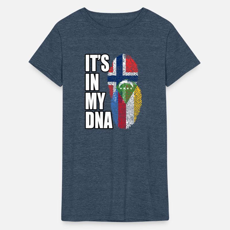 Comoran And Norwegian Mix Heritage DNA Flag