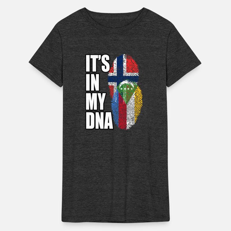 Comoran And Norwegian Mix Heritage DNA Flag