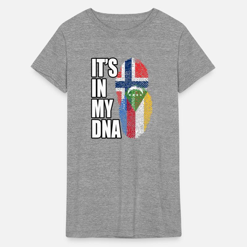 Comoran And Norwegian Mix Heritage DNA Flag