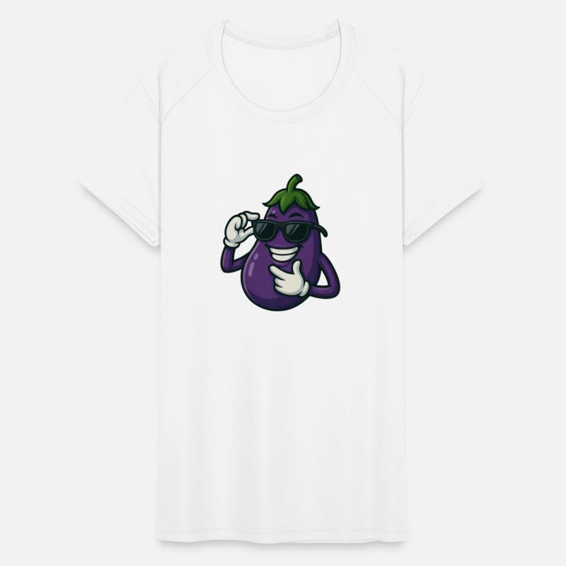 Cool eggplant vegetable design with sunglasses car