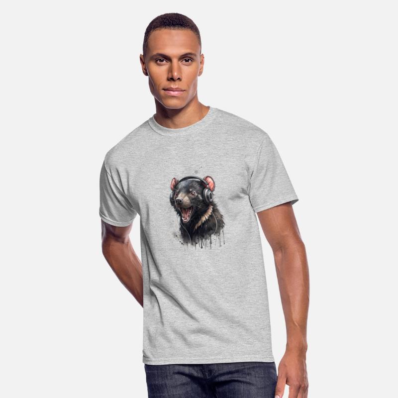 Cool Tasmanian Devil wearing headphones