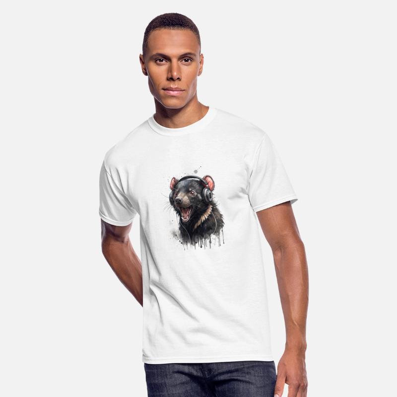 Cool Tasmanian Devil wearing headphones