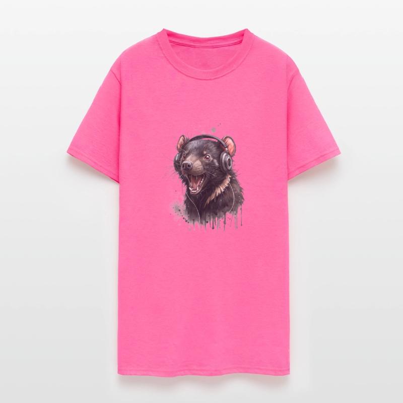 Cool Tasmanian Devil wearing headphones