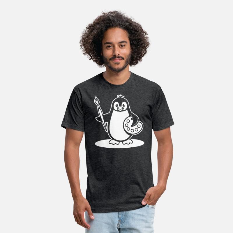 Creative Penguin Artist Holding Brush