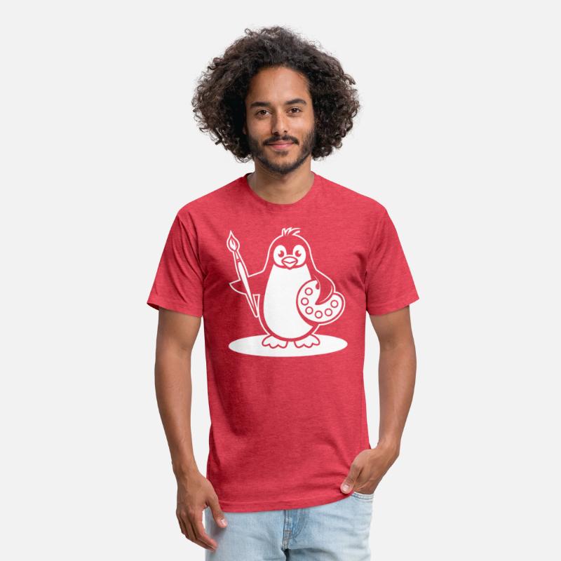 Creative Penguin Artist Holding Brush