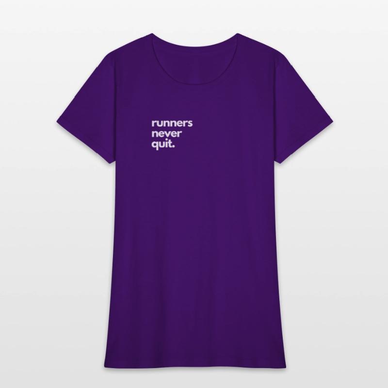 Cross Country Run T-Shirt, Runners Never Quit, Uni